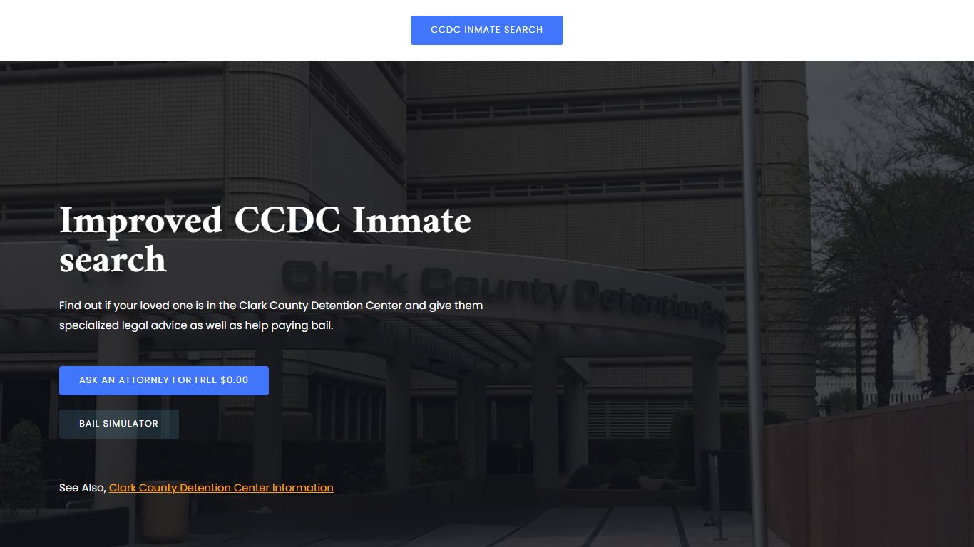 【CCDC Inmate Search】 Clark County Detention Center - Daily Updates